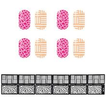 Geometric Nail Art Tips Square Set Stickers Sticker Stencil DIY Nail Hollow etc 12pcs Manicure Natural Nail Tip Artificial Nail 2024 - buy cheap