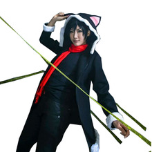 Durarara Cos Orihara Izaya Berber Fleece-Sudadera negra con capucha y orejas de gato, disfraz de Cosplay, 2017 2024 - compra barato