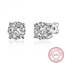 Pendientes de plata de ley 2020 con cristales de Swarovski, Mini Piercing, joyería para fiesta, 925 Original, 100% 2024 - compra barato