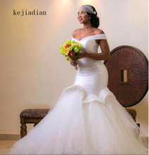 Vestido de noiva estilo sereia, veste de casamento plus simples, vintage, com contas, sexy, moda de noiva 2021 2024 - compre barato