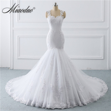 Unique Mermaid Wedding Dress 2022 keyhole Back Long Robe de mariee Lace Appliques  Bride Dress Simple Plus Size vestido de noiva 2024 - buy cheap