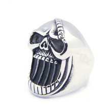 Anillo abrebotellas de acero inoxidable 316L para hombre y mujer, joya moderna con diseño de Calavera, envío directo 2024 - compra barato