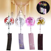 Mayitr Japanese Style Glass Wind Chime Blessing Bell Room Hanging Windchimes Home Decorations Wind Chimes 4 Style 2024 - buy cheap