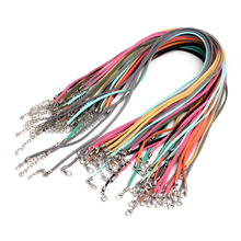 3mm 18inch Adjustable Assorted Color Suede Leather Necklace Cord With Lobster Clasp 60pcs/lot  D0239 2024 - buy cheap