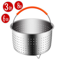 304 Stainless Steel Steamer Basket Instant Pot Accessories for 3/6/8 Qt Instant Pot Pressure Cooker with Silicone Covered Handle 2024 - buy cheap