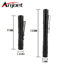 Anjoet 133mm/91mm Pen Light Portable Mini LED Flashlight Torch XPE-R3 Light 300LM Outdoor Hunting Camping Lamp By AAA battery 2024 - buy cheap