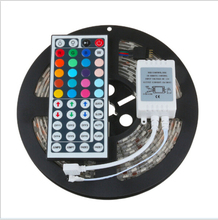 Tira de luces LED RGB 5050, resistente al agua IP65, DC12V, 5 metros, 60LED/m, tira de luz LED Flexible, con 44 teclas, mando a distancia 2024 - compra barato