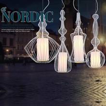 Retro iron lampshade e27  pendant lights fixtures nobility pendant light wrought iron bird cage pendant light for Restaurant 2024 - buy cheap