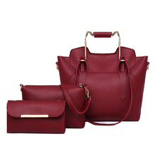 3 Pcs/Set Women Composite Bags PU Leather Casual Handbag Shoulder Bag Metal Chain Purse Gift MSJ99 2024 - buy cheap