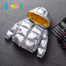 DIMUSI Winter Boys Parkas silvery golden girls parkas Children winter Clothing Hooded Thick Windbreaker Jacket BC174 2024 - buy cheap