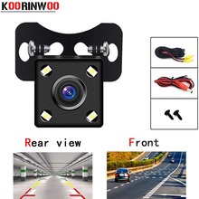 Koorinwoo-cámara frontal de visión trasera para coche, sistema de aparcamiento CCD, Full HD, 4 LED, accesorios impermeables 2024 - compra barato