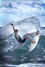 Pôster de seda aquático, balé e surf, fotografia decorativa, 24x36 polegadas 2024 - compre barato