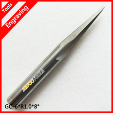 6*30H*R1.0*8Degree*60L Taper Ball Nose End Mills/Cutting Tools/Cnc Router Bits For Acrylic/MDF/PVC 2024 - buy cheap