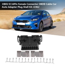 Conector hembra OBD2 II de 16 pines para coche, Cable adaptador automático, Kit de carcasa Universal para Kia, Hyundai, Opel, Suzuki, Cadillac J1962 2024 - compra barato