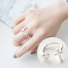 Nova chegada prata cor cruz anéis para mulher personalidade boêmio étnico jóias senhoras noivado dedo anéis 2024 - compre barato