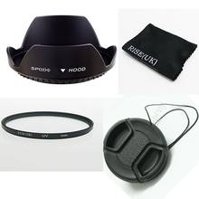 55mmScrew Mount Flower Lens Hood Petal 55 mm For Canon Nikon Sony+UV filter+CAP 2024 - buy cheap