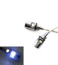 2 x White LED Universal Motorcycle Car License Plate Screw Bolt Light Lamp Bulb ATV Cafe Racer Old School 2024 - buy cheap