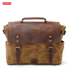 Bolsa de ombro mensageiro masculina, bolsa retrô de couro, cavaleiro oficial, motocicleta, de lona 2024 - compre barato