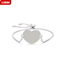Fashion Jewelry Heart Charm Bracelets & Bangles For Women Gold Silver Color Metal Bracelets Statement Jewelry Wholesale 2024 - buy cheap