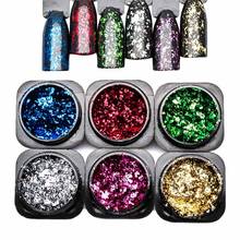 1 Box Aluminum Foils Flakes Nail Glitter Mirror Powders Colorful Irregular Nail Art Dust Manicure Sequins Chrome Pigment SF3008 2024 - buy cheap