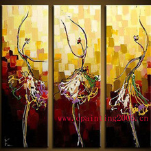 Hand Painted Picture On Canvas Abstract Ballet Oil Painting Hang Paintings For Living Room Wall Dancer Home Decor 2024 - buy cheap