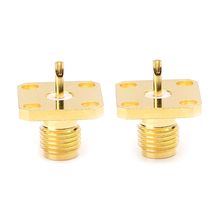 10pcs SMA Female Chassis Panel Mount 4 Hole Post Terminal RF Connector Coaxial Adaptor 5mm 2024 - buy cheap