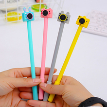 Симпатичная креативная гелевая ручка для камеры Canetas Kawaii 0,38 мм, ручки для письма для девочек, корейские канцелярские принадлежности, офисные и школьные принадлежности 2024 - купить недорого