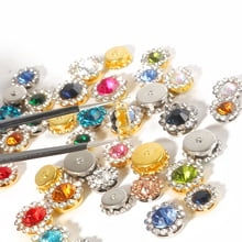 25/50pcs Gold/Rhodium Base Pointback Oval Loose Rhinestones Charm Craft Art DIY Gems Rhinestone Strass High Shine Nail Art Stone 2024 - buy cheap