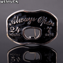 Westbuck-hebilla de cinturón para hombre, abridor de botellas de cerveza, hebilla de cinturón, color negro, venta al por mayor, 5 uds., cantidad mínima 2024 - compra barato