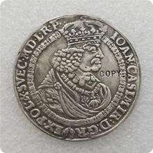 Talar-medalha de moedas comemorativas 1661-jan, câimierz-bydgoszcz-polônia, cópia, moedas, moedas colecionáveis, réplica 2024 - compre barato