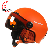 MOON Сноуборд Лыжный шлем 2021 интегрированный поликарбонат + EPS высококачественный лыжный шлем для спорта на открытом воздухе лыжные шлемы 2024 - купить недорого