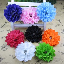 Free shipping!36pcs/lot 2 inch daisy  flower  fabric  flowers with rhintstone hair accessory  apparel accessory 2022 - buy cheap