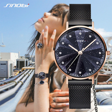 SINOBI Women Watches 3D Printed Stars Sky Dial Luxury Quartz Watches Ladies New Style Magnet Buckle Bracelet Reloj Mujer 2024 - buy cheap