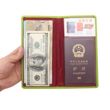 2018 Travel Business Solid Pu Leather Long Passport Cover Men Credit Card Holder Case Driver License Tickets Wallet Coin Bag 2024 - buy cheap