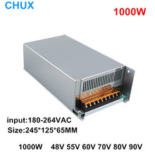 1000W Switching Power Supply 48v 55v 60v 70v 80v 90v 110v DC to AC Single Output LED Transformer input AC110V or 220V  SMPS 2024 - buy cheap