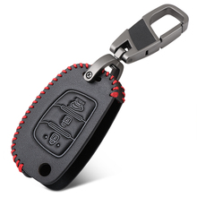 Car Leather Flip Key Cover Case Holder Protector Shell Keychain For Hyundai I10 I20 IX25 IX35 IX45 Elantra Accent Car Styling 2024 - buy cheap