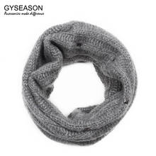 Knitted LIC For Women Winter Infinity Scarves Tube Dark Gray Rivet Mohair Snood Girl's Winter Warm Neck Collar Female Scarf Ring 2024 - buy cheap