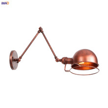IWHD Loft Style Retro Vintage Wall Light Fixtures Bedroom Stair Long Arm Lamp Antique Edison Wall Sconces Home Lighting Lampen 2024 - buy cheap