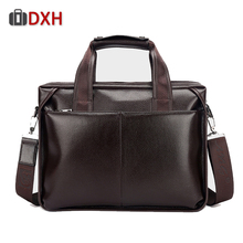 Мужская сумка-мессенджер на плечо DXH, черная коричневая кожаная сумка с каналами, Новое поступление 2019 2024 - купить недорого