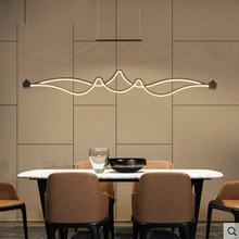 Barra restaurante lustre personalidade criativa nordic longo lustre moderno e minimalista sala de jantar moda pendurado lâmpadas luz 2024 - compre barato