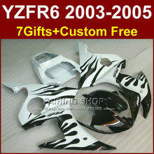 R6 body repair parts for YAMAHA r6 Motorcycle fairings sets 03 04 05 YZF R6 2003 2004 2005 white black fairing kit EJU 2024 - buy cheap