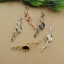 Horquillas de bronce antiguo para el cabello, accesorios de joyería, horquillas, horquillas, DIY, cabujones de 12mm, oro, plata y negro, 20 Uds. 2024 - compra barato