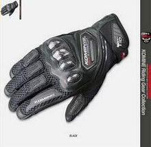 KOMINE-guantes de moto GK167 de cuero seco, transpirables, de fibra de carbono 3D, para montar, pp 2024 - compra barato