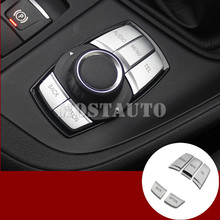 For BMW X2 F39 Inner Console iDrive Multimedia Button Trim Cover 2017-2021 5pcs Car Accessories Interior Car Decor Car Trim 2024 - buy cheap