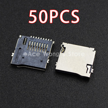 50pcs/LOT 9pin Micro SD card slot connectors, size 14*15mm TF card deck, fit for phone, tablet, Vehicle Navigation The pop-up 2024 - buy cheap