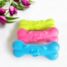 1 pcs HAQIMi Bone Shape Pet Toys Dog Cat Chew Molar Toy Pet Bite Resistant, Environmentally Random Colors 2024 - buy cheap