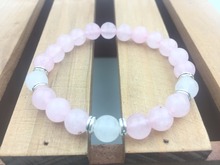 Pulseira feminina de pedra, pulseira de pedra natural da moda, 8mm, bracelete de jade branco, rolantejoulas, bracelete de meditação para ioga, presente amor 2024 - compre barato