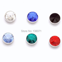 9mm 6 colors Rivoli stones Crystal titanium steel Men stud Magnetic earrings 2024 - buy cheap