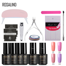 ROSALIND 7ml Set For Manicure Hybrid Gel Nail Polish Kits Fashion Manicure Tools Cuticle Pusher Soak Off UV Nail Gel Polish 2024 - buy cheap