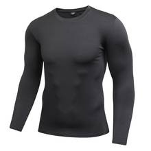 Men Compression O-Neck Long Sleeve Tight T-Shirts Quick-Dry Sweat Absorption Fitness Base Layer Tops M-XL 2024 - buy cheap